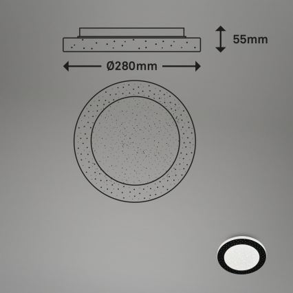 Briloner 3693-015 - LED-Deckenleuchte für Badezimmer LED/15W/230V IP44 4000K d 28 cm