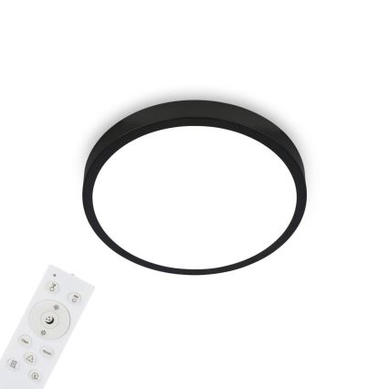Briloner 3709-015 - Dimmbare LED-RGBW-Deckenleuchte LED/22W/230V 4000K d 38 cm schwarz + Fernbedienung