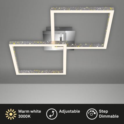 Briloner 3751-019 - Dimmbare LED-Deckenleuchte FRAME LED/20W/230V glänzendes Chrom