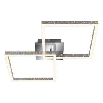 Briloner 3751-019 - Dimmbare LED-Deckenleuchte FRAME LED/20W/230V glänzendes Chrom