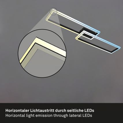 Briloner 3761015 - Dimmbare LED-Deckenleuchte LED/45W/230V 2700-6500K schwarz + Fernbedienung
