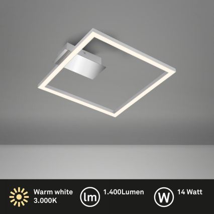 Briloner 3780-014 - LED Deckenleuchte FRAME LED/14W/230V 26,5x25 cm mattchrom