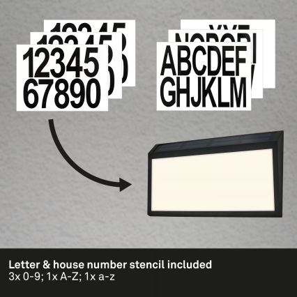 Briloner 3797015 - LED Solar-Hausnummer LED/0,5W/1,2V 1200 mAh IP44