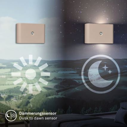 Briloner 3878011 - Wiederaufladbare LED-Wandleuchte CHAT mit Bewegungs- und Dämmerungssensor LED/3W/5V 2000 mAh beige