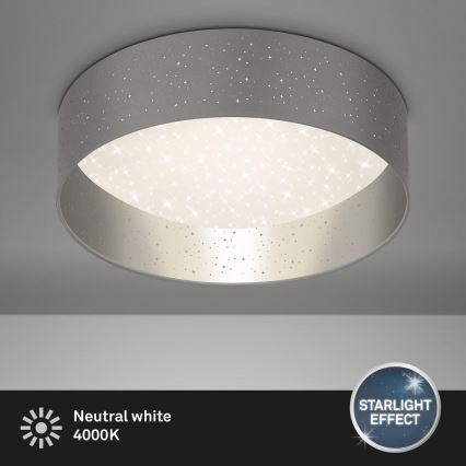 Briloner 3882-014 - LED-Deckenleuchte MAILA STARRY LED/18W/230V grau/silbern