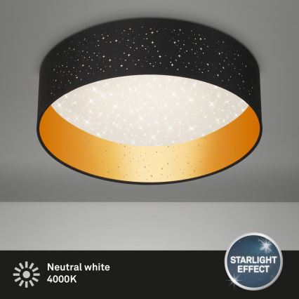 Briloner 3882-015 - LED-Deckenleuchte MAILA STARRY LED/18W/230V schwarz/golden