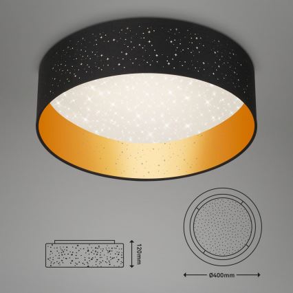 Briloner 3882-015 - LED-Deckenleuchte MAILA STARRY LED/18W/230V schwarz/golden