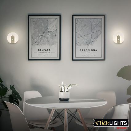 Briloner 3889012 - LED wiederaufladbare Wandleuchte mit Bewegungs- und Dämmerungssensor TARO LED/2,5W/5V 1800 mAh mattchrom