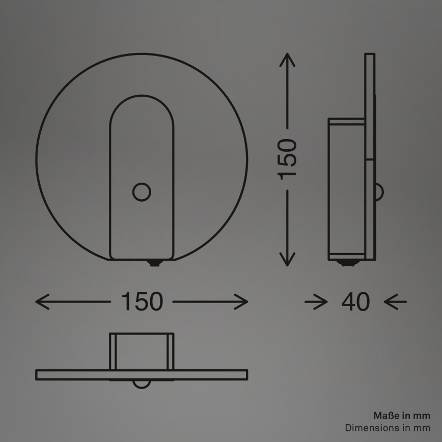 Briloner 3889012 - LED wiederaufladbare Wandleuchte mit Bewegungs- und Dämmerungssensor TARO LED/2,5W/5V 1800 mAh mattchrom