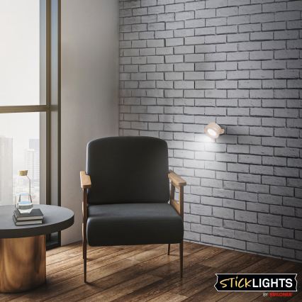 Briloner 3896011 - TARI LED Wandleuchte, dimmbar, wiederaufladbar, 1,6W/5V, 1500 mAh, beige