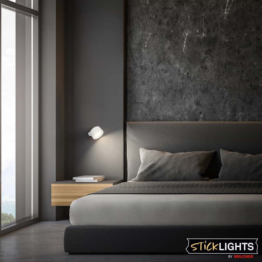 Briloner 3896016 - LED-dimmbare, wiederaufladbare Wandleuchte TARI LED/1,6W/5V 1500 mAh weiß