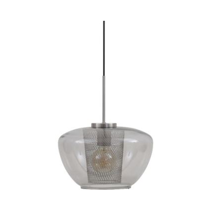 Briloner 4016-014 - Pendelleuchte mit Kabelaufhängung SEVENTIES 1xE27/40W/230V rauchgrau