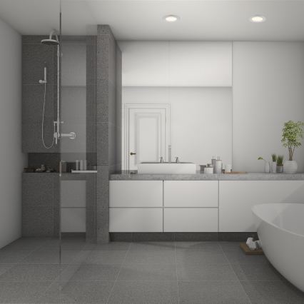 Briloner 7049014 - LED-dimmbare Badezimmer-Einbauleuchte LED/6W/230V 3000K IP44 mattchrom