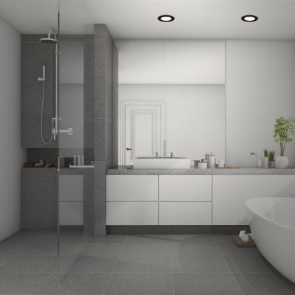 Briloner 7049015 - dimmbare LED-Badezimmer-Einbauleuchte LED/6W/230V 3000K IP44 schwarz