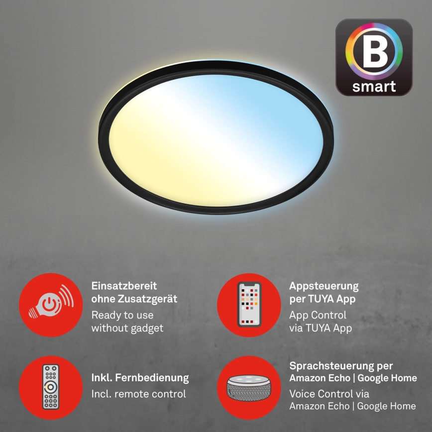 Briloner 7058-015 - Dimmbares LED-Licht SLIM LED/18W/230V 2700-6500K Wi-Fi Tuya + Fernbedienung