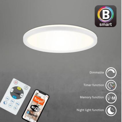 Briloner 7058-016 - Dimmbares LED-Licht SLIM LED/18W/230V 2700-6500K Wi-Fi Tuya + Fernbedienung