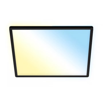 Briloner 7060-015 - Dimmbares SLIM LED-Aufbaupanel LED/22W/230V 2700-6500K 42x42 cm schwarz Wi-Fi Tuya + Fernbedienung
