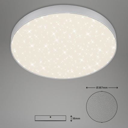 Briloner 7075-414 - LED-Deckenleuchte STAR SKY LED/24,5W/230V 4000K d 38 cm silbern