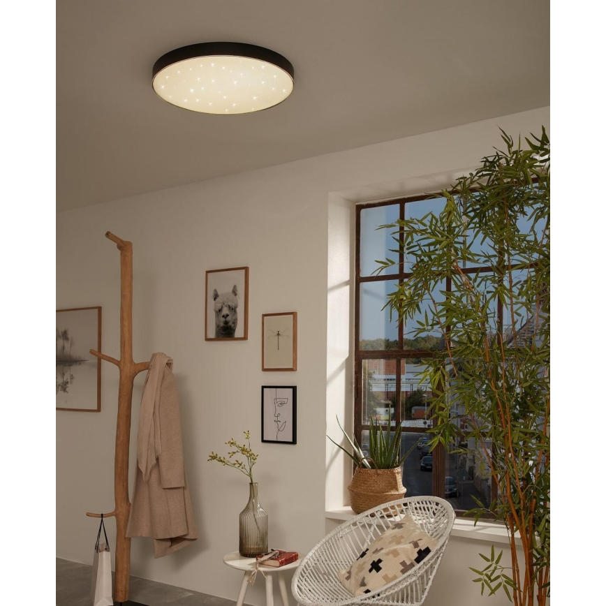 Briloner 7075-415 - LED-Deckenleuchte STAR SKY LED/24,5W/230V 4000K d 38 cm schwarz