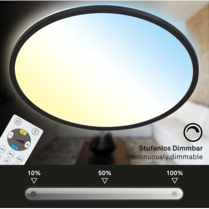 Briloner 7079-015 - LED dimmbare Deckenleuchte SLIM LED/18W/230V 2700-6500K + Fernbedienung