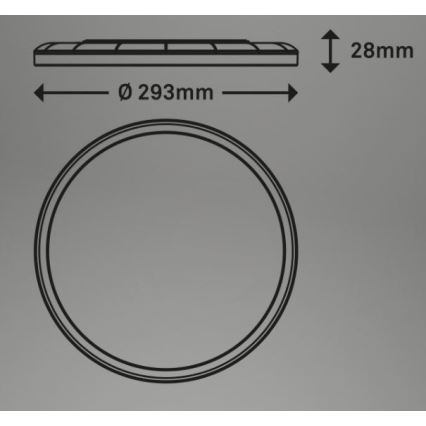 Briloner 7079-015 - LED dimmbare Deckenleuchte SLIM LED/18W/230V 2700-6500K + Fernbedienung