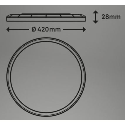 Briloner 7080-015 - Dimmbare LED-Deckenleuchte SLIM LED/22W/230V 2700-6500K + Fernbedienung