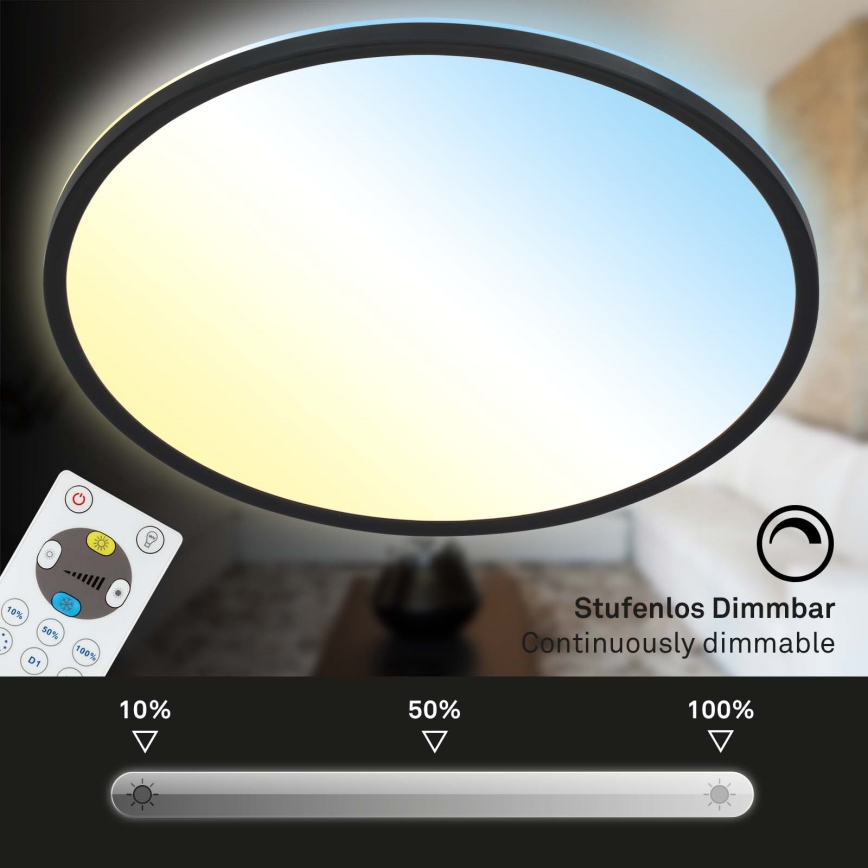 Briloner 7080-015 - LED dimmbare Deckenleuchte SLIM LED/22W/230V 2700-6500K + Fernbedienung