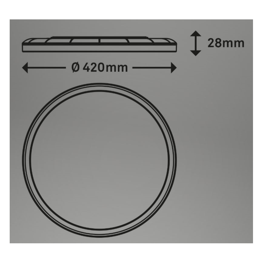 Briloner 7080-015 - LED dimmbare Deckenleuchte SLIM LED/22W/230V 2700-6500K + Fernbedienung