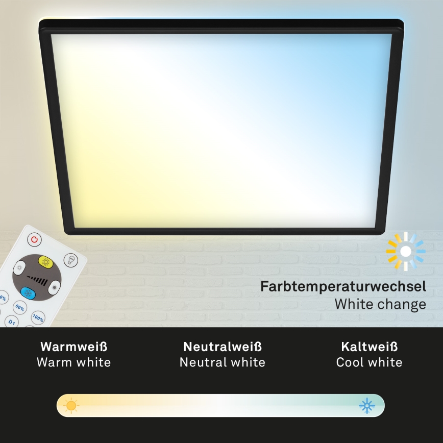 Briloner 7081-015 - LED dimmbare Deckenleuchte SLIM LED/18W/230V 2700-6500K + Fernbedienung