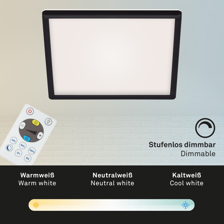 Briloner 7082-015 - Dimmbare LED-Deckenleuchte SLIM LED/22W/230V 2700-6500K + Fernbedienung