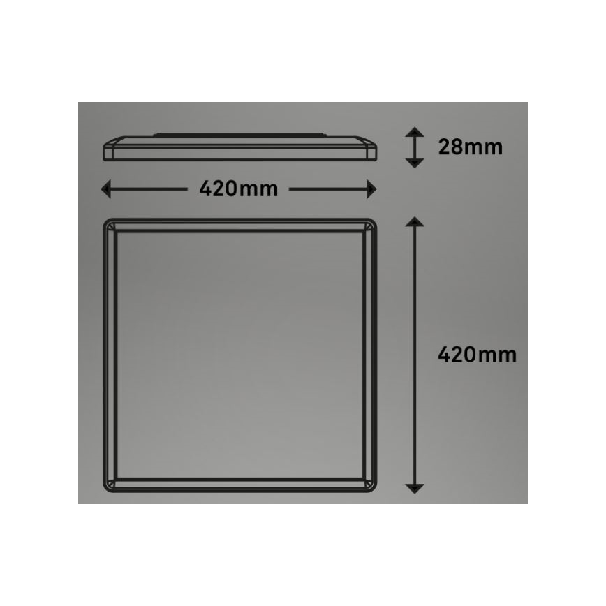 Briloner 7091-416 - Dimmbare LED-RGBW-Deckenleuchte SLIM LED/22W/230V + Fernbedienung