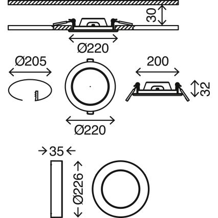 Briloner 7108-416 – LED-Deckenleuchte SKY 2V1 LED/18W/230V weiß