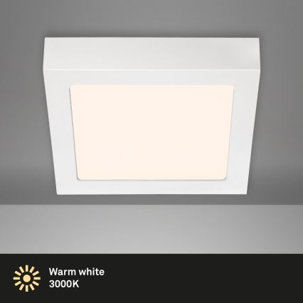Briloner 7123-016 - LED-Deckenleuchte FIRE, 12 W, 230 V, 3000 K, 17 x 17 cm, weiß