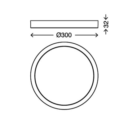 Briloner 7132-014 - LED-Deckenleuchte für das Badezimmer FIRE LED/21W/230V 3000K IP44