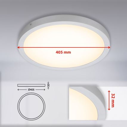 Briloner 7143-014 - LED-Deckenleuchte FIRE LED/24,5W/230V 3000K