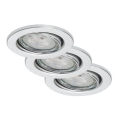 Briloner 7148-039-SET 3xLED Dimmbare Badezimmerleuchte GU10/5,5W/230V IP23