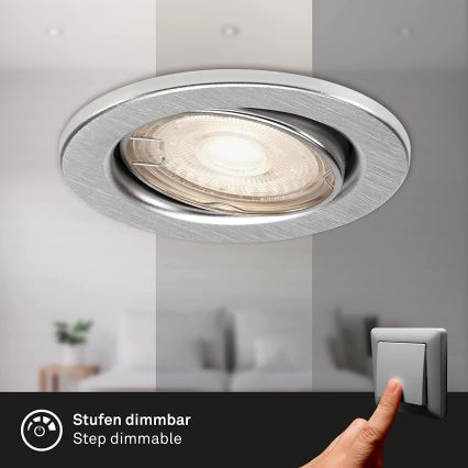 Briloner 7149-039-SET 3xLED Dimmbare Badezimmerleuchte 1xGU10/5W/230V IP23