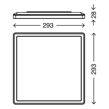 Briloner 7156-416 - LED-Deckenleuchte SLIM LED/18W/230V