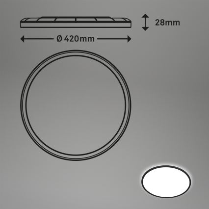 Briloner 7157-415 - LED-Deckenleuchte SLIM LED/22W/230V d 42 cm