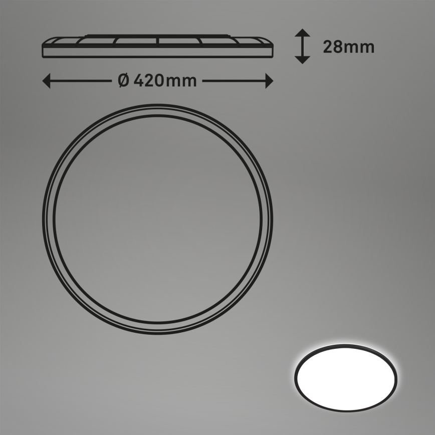 Briloner 7157-415 - LED-Deckenleuchte SLIM LED/22W/230V d 42 cm