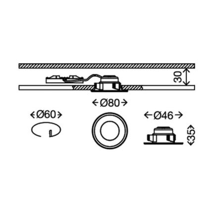 Briloner 7197-036 - SET 3x Dimmbare LED-Einbauleuchte für Badezimmer LED/4,5W/230V IP44