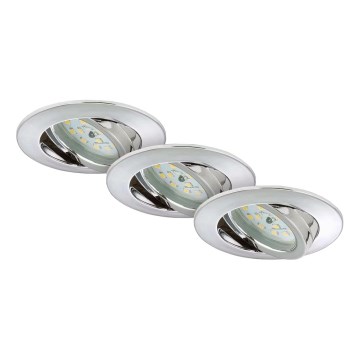 Briloner 7209-038 - SET 3x LED-Einbauleuchte für Badezimmer LED/5W/230V IP23