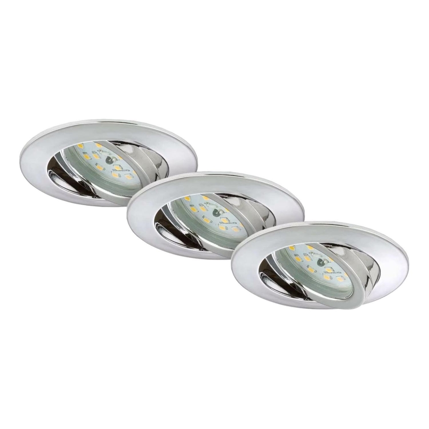 Briloner 7209-038 - SET 3x LED-Einbauleuchte für Badezimmer LED/5W/230V IP23