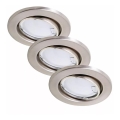 Briloner 7221-032 - SET 3x LED Badezimmer-Einbauleuchte 1xGU10/3W/230V IP23 matt Chrom