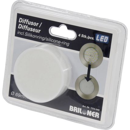 Briloner 7224-040 - SET 4x Diffusor für Einbauleuchten Ø 69 mm