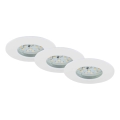Briloner 7231-036 - SET 3x Dimmbare LED-Einbauleuchte für Badezimmer LED/5,5W/230V IP44