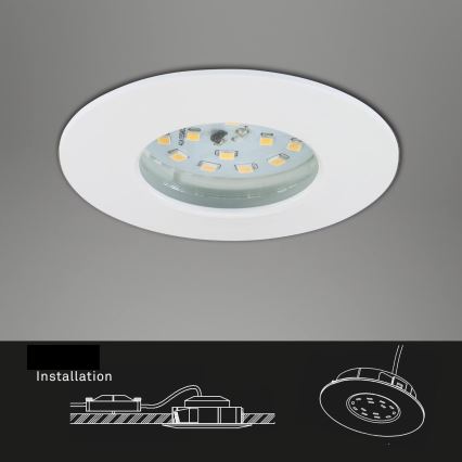 Briloner 7231-036 - SET 3x Dimmbare LED-Einbauleuchte für Badezimmer LED/5,5W/230V IP44