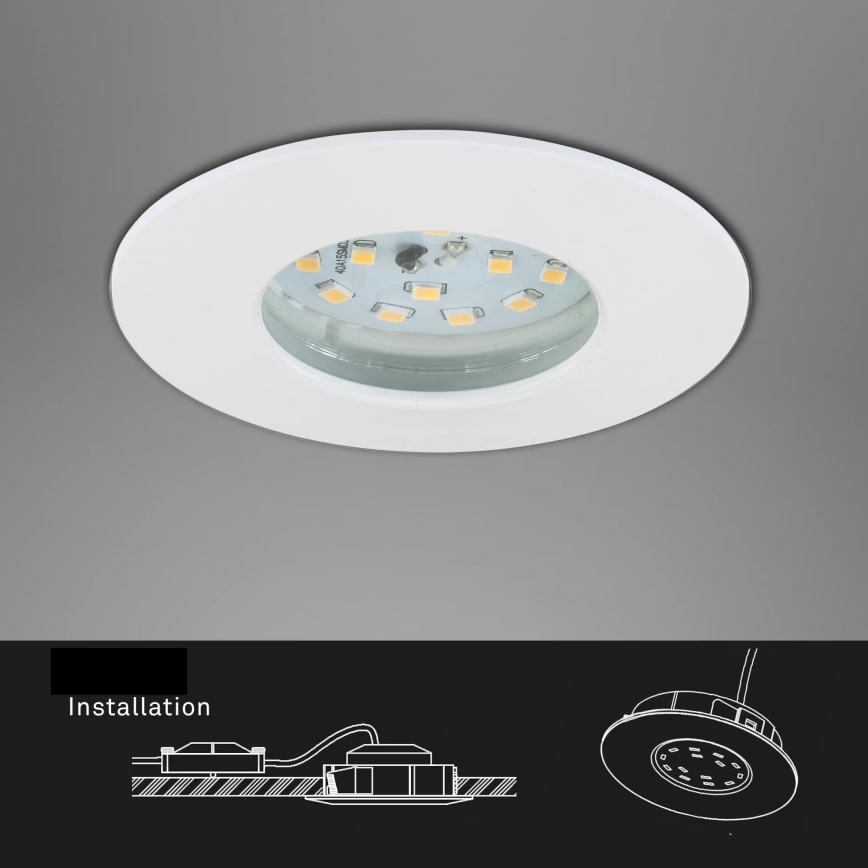 Briloner 7231-036 - SET 3x Dimmbare LED-Einbauleuchte für Badezimmer LED/5,5W/230V IP44