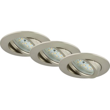 Briloner 7232-032 - 3er-Set dimmbare LED-Einbauleuchten für Badezimmer ATTACH LED/5,5W/230V IP23
