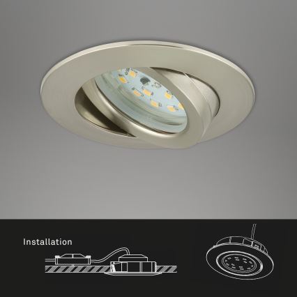 Briloner 7232-032 - 3er-Set dimmbare LED-Einbauleuchten für Badezimmer ATTACH LED/5,5W/230V IP23